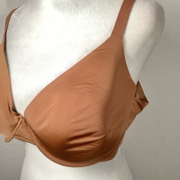 AERIE Real Me Full Coverage Underwire Bra Copper Brown 40D Smooth T-shirt Bra - Picture 4 of 11
